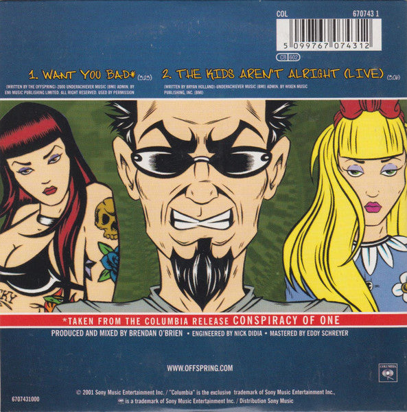 The Offspring : Want You Bad (CD, Single, Car)