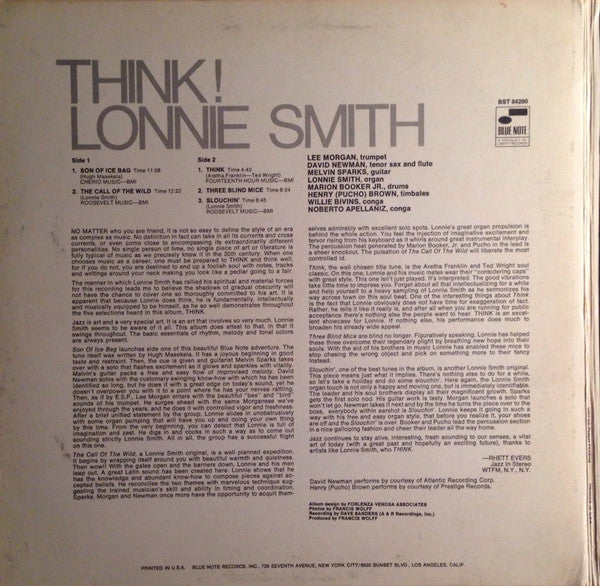 Lonnie Smith : Think! (LP, Album, Uni)