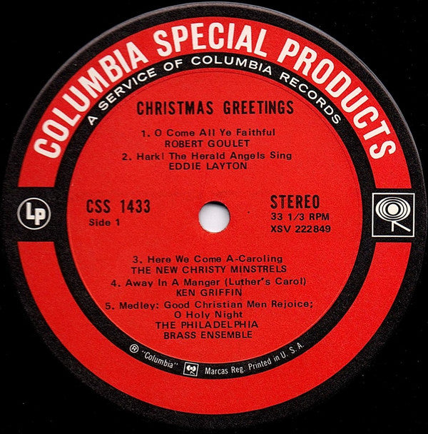 Various : Christmas Greetings (LP, Comp, Ter)