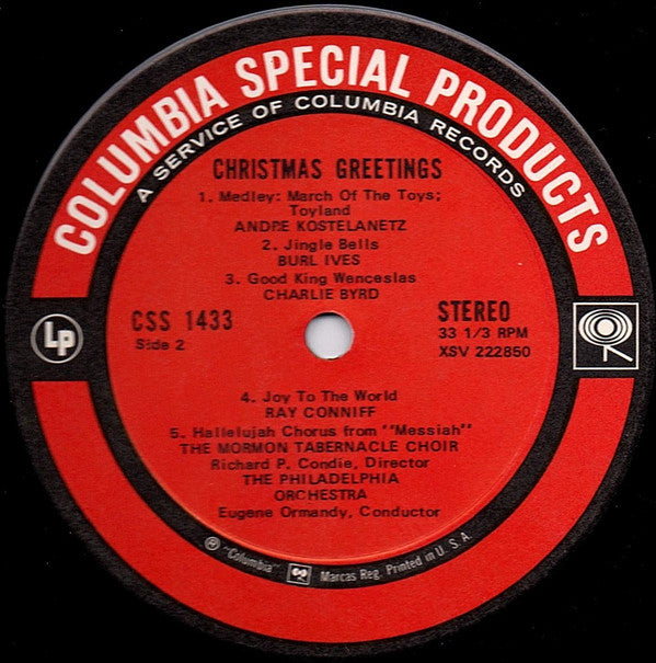 Various : Christmas Greetings (LP, Comp, Ter)