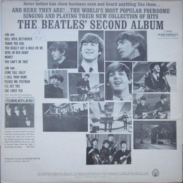 The Beatles : The Beatles' Second Album (LP, Album, Mono, Scr)