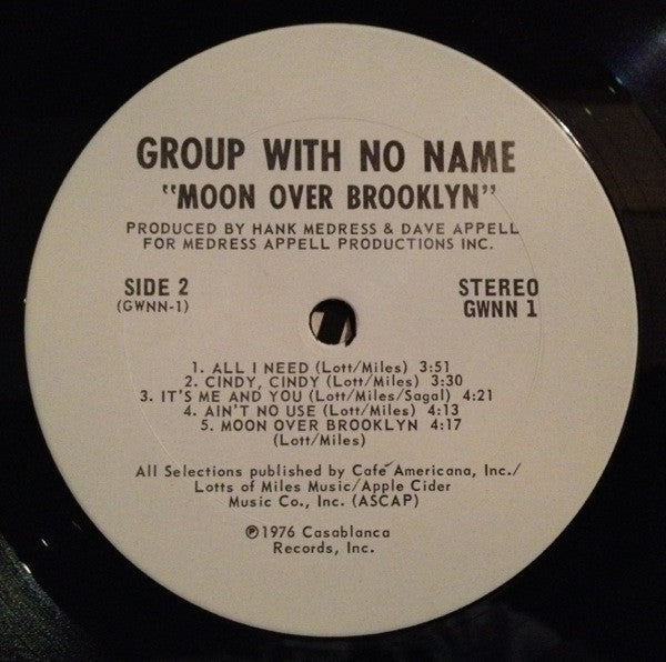 The Group With No Name : Moon Over Brooklyn (LP, Album, Promo)