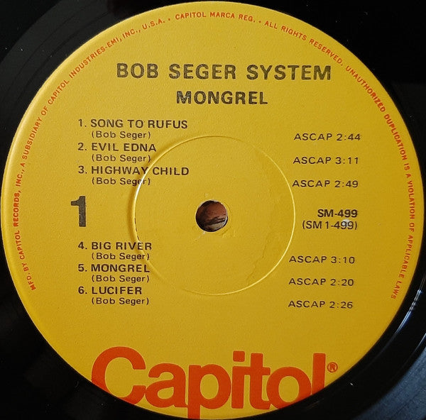 Bob Seger System : Mongrel (LP, RE, Jac)