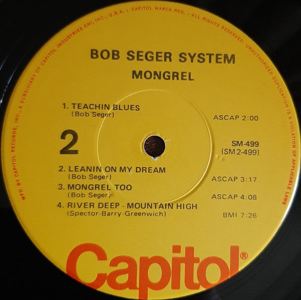 Bob Seger System : Mongrel (LP, RE, Jac)