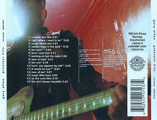 Gary Allan (2) : Greatest Hits (CD, Comp)