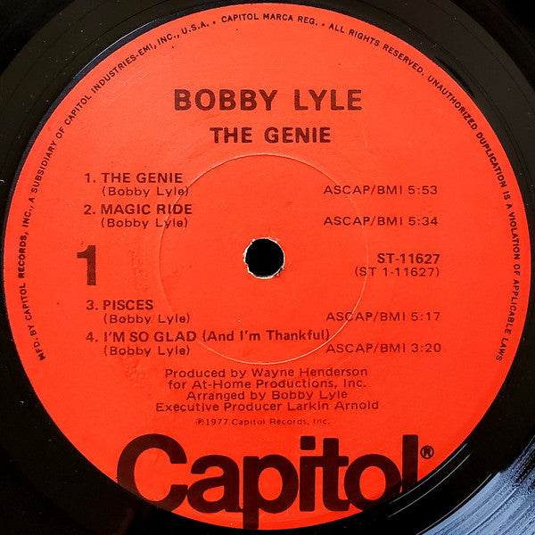 Bobby Lyle : The Genie (LP, Album, LA )