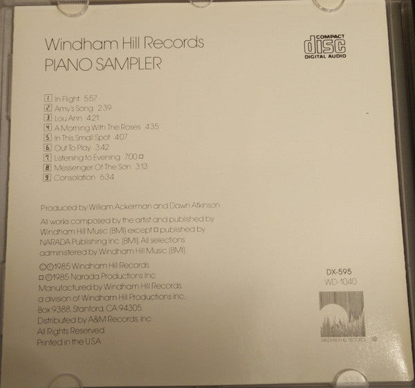 Various : Windham Hill Records Piano Sampler (CD, Smplr)
