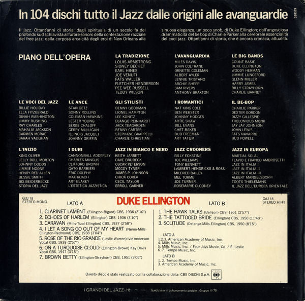 Duke Ellington : Duke Ellington (LP, Comp, RP)