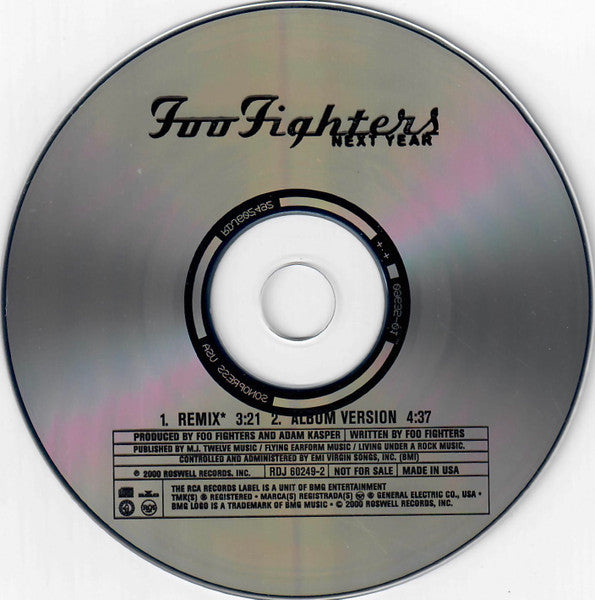 Foo Fighters : Next Year (CD, Single, Promo)