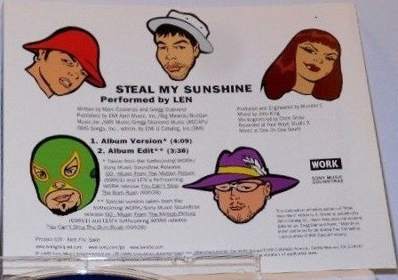 Len : Steal My Sunshine (CD, Single, Promo)