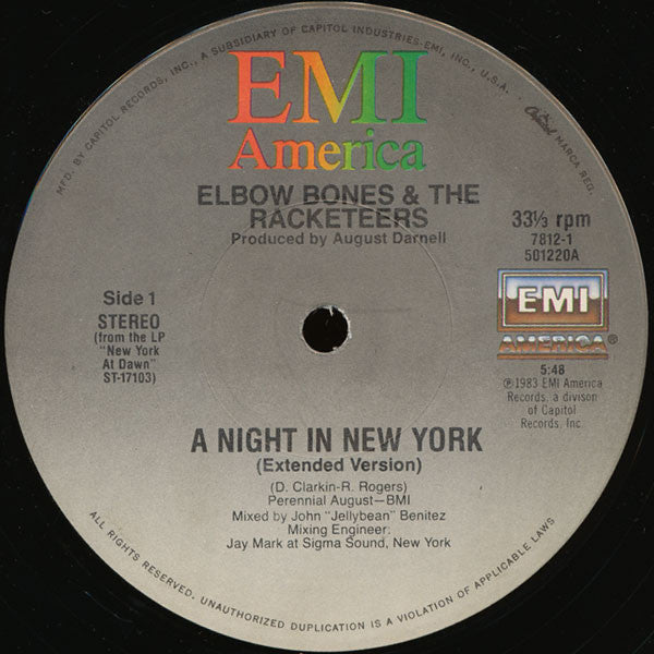 Elbow Bones And The Racketeers : A Night In New York (12")