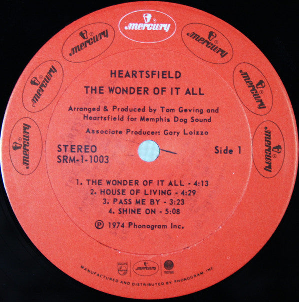 Heartsfield : The Wonder Of It All (LP, Album, PRC)