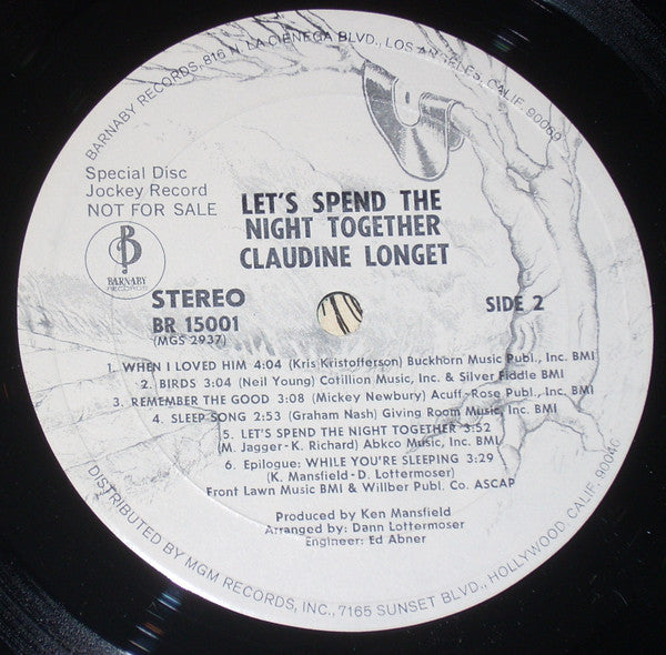 Claudine Longet : Let's Spend The Night Together (LP, Promo)