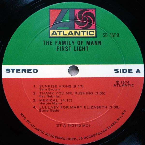 The Family Of Mann : First Light (LP, Album, MO )