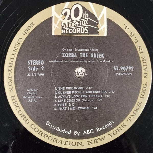 Mikis Theodorakis : Zorba The Greek (Original Soundtrack) (LP, Album, Club)