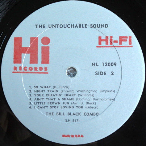 Bill Black's Combo : The Untouchable Sound Of The Bill Black Combo (LP, Album, Mono)