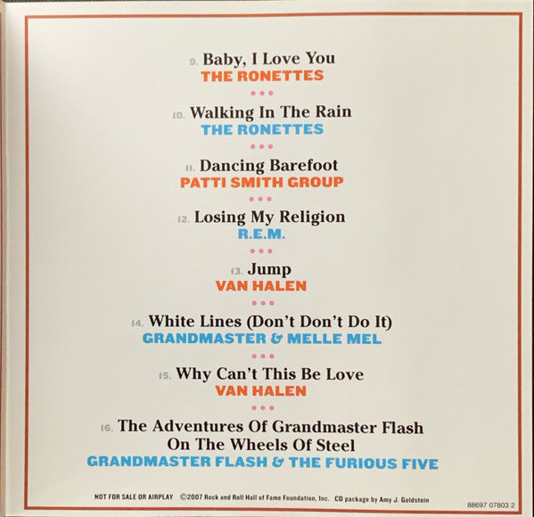 Various : Rock & Roll Hall Of Fame 22nd Annual Induction Dinner - March 12, 2007 (CD, Comp)