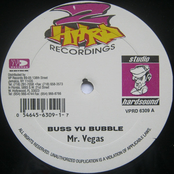 Mr. Vegas / Red Rat : Buss Yu Bubble / Girl With A Car (12")