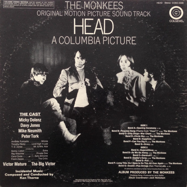 The Monkees : Head (LP, Album, Ind)