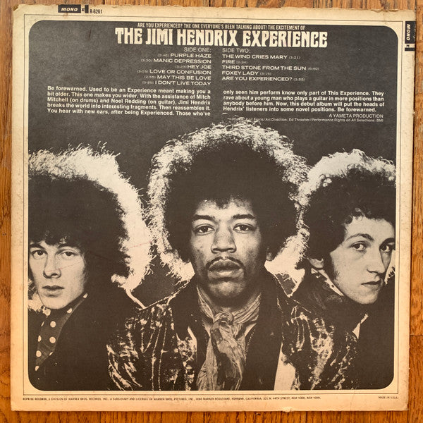 The Jimi Hendrix Experience : Are You Experienced (LP, Album, Ter)