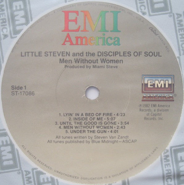 Little Steven And The Disciples Of Soul : Men Without Women (LP, Album)