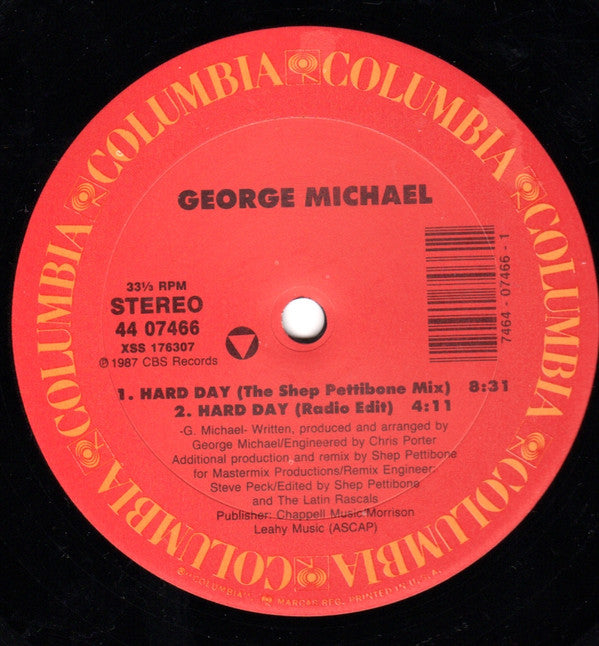 George Michael : Hard Day (Special Remix) (12")