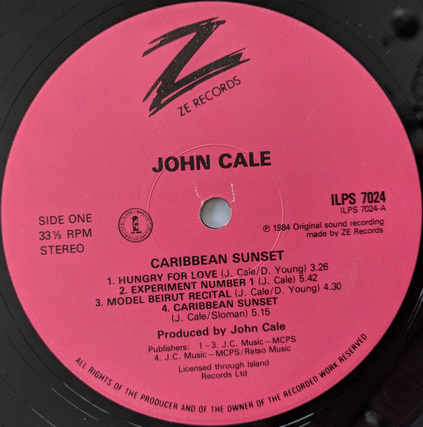 John Cale : Caribbean Sunset (LP, Album)