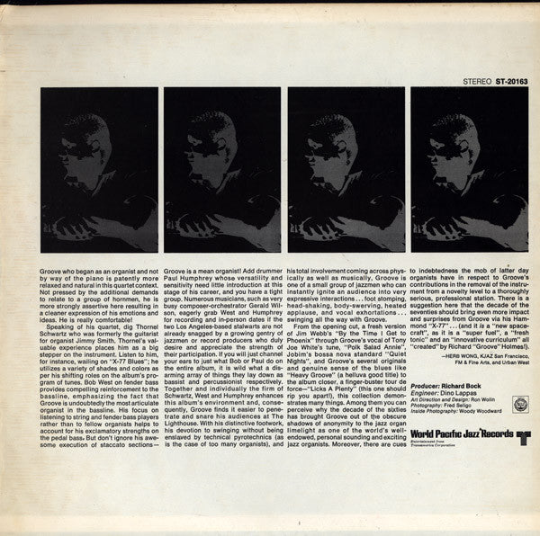 Richard "Groove" Holmes : X-77 (Recorded Live At The Lighthouse) (LP, Album)
