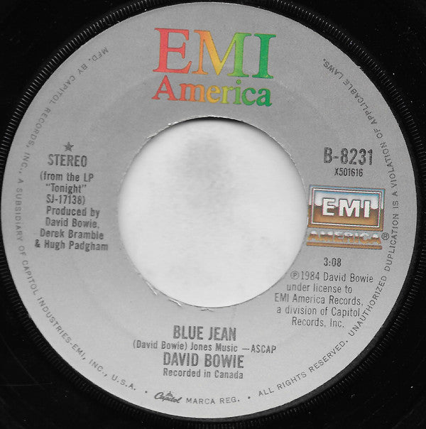 David Bowie : Blue Jean (7", Single, Jac)