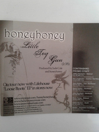 Honeyhoney : Little Toy Gun (CD, Single, Promo)