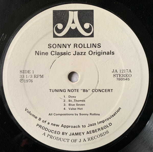 Jamey Aebersold : Sonny Rollins Nine Classic Jazz Originals (LP)