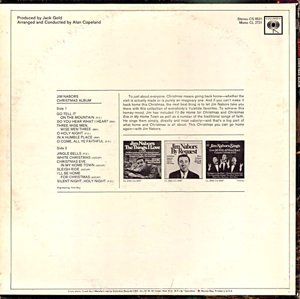 Jim Nabors : Jim Nabors' Christmas Album (LP, Album)