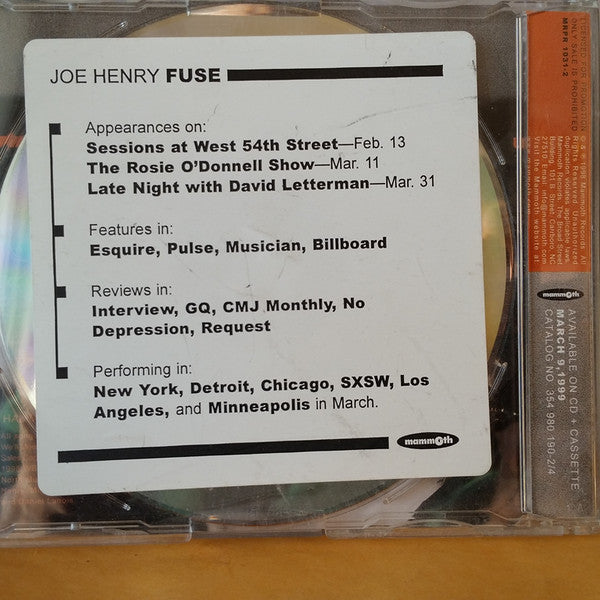 Joe Henry : Fuse (CD, Advance, Album)