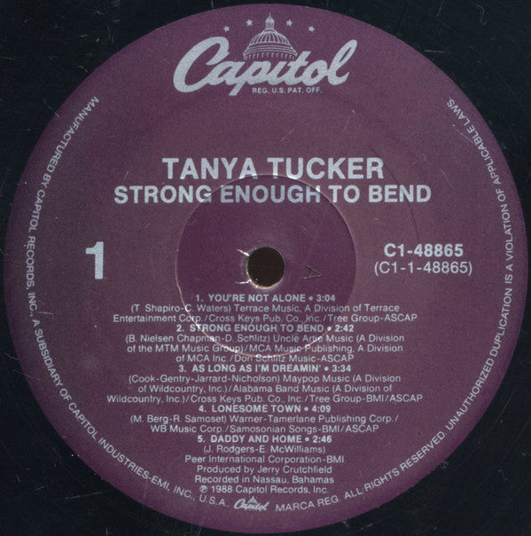 Tanya Tucker : Strong Enough To Bend (LP, Album, Spe)