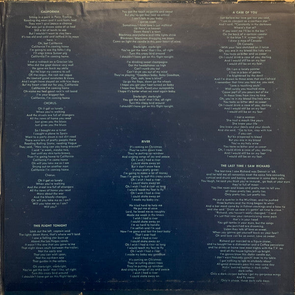 Joni Mitchell : Blue (LP, Album, RP, Ter)