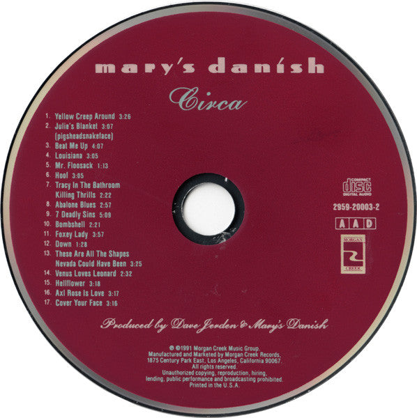 Mary's Danish : Circa (CD, Album)