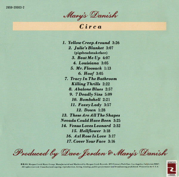 Mary's Danish : Circa (CD, Album)