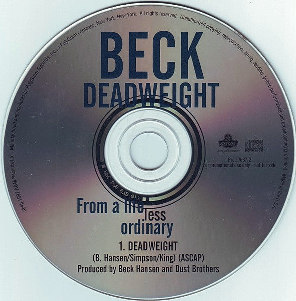 Beck : Deadweight (CD, Single, Promo)
