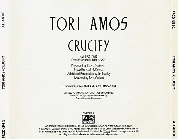 Tori Amos : Crucify (CD, Promo)