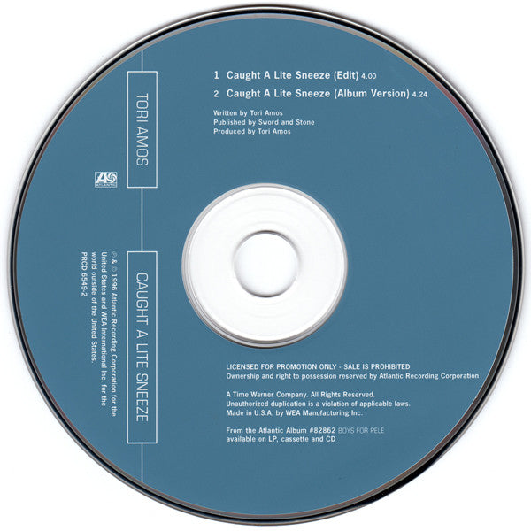Tori Amos : Caught A Lite Sneeze (CD, Promo)