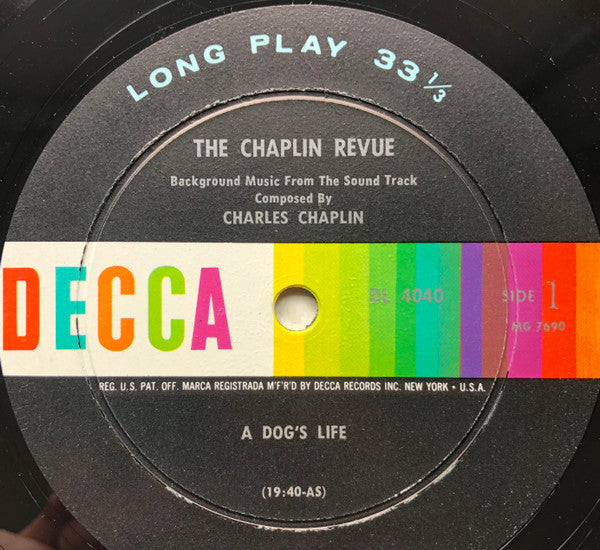 Charles Chaplin* : The Chaplin Revue Background Music From The Sound Track (LP, Mono)