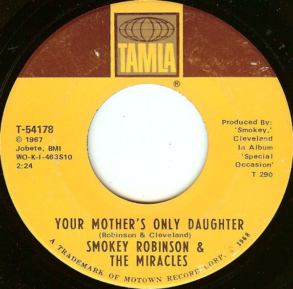 Smokey Robinson & The Miracles* : Baby, Baby Don't Cry (7", Single, ARP)