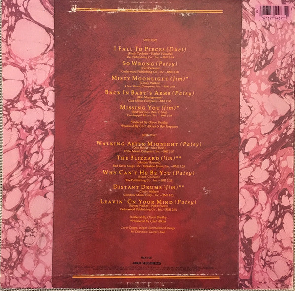 Patsy Cline & Jim Reeves : Remembering Patsy Cline & Jim Reeves (LP, Comp)