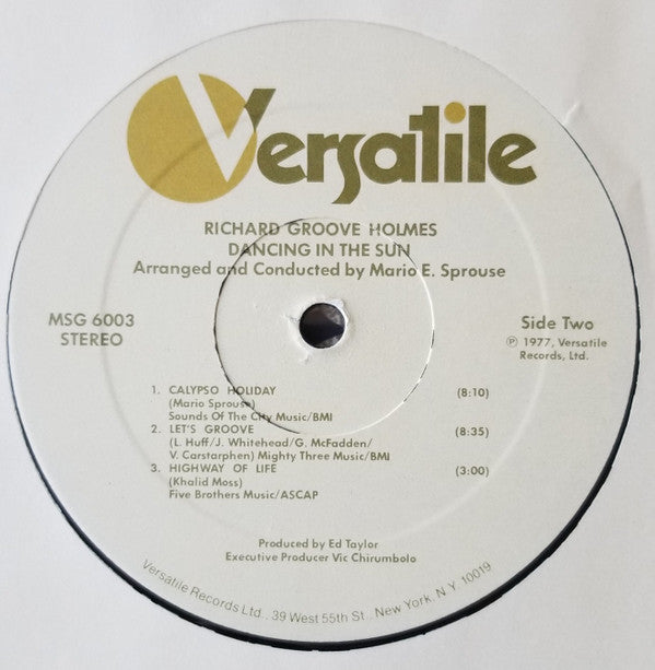 Richard "Groove" Holmes : Dancing In The Sun (LP, Album)