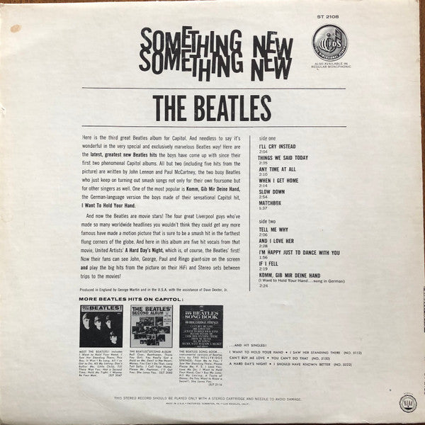 The Beatles : Something New (LP, Album, RE)