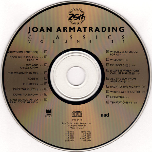 Joan Armatrading : Classics Volume 21 (CD, Comp, RM)