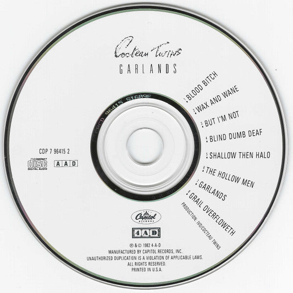 Cocteau Twins : Garlands (CD, Album, RE)