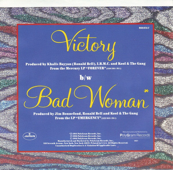 Kool & The Gang : Victory (7", Spe)