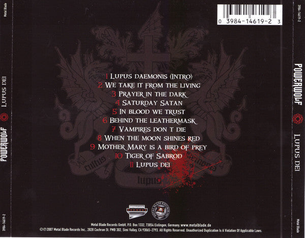 Powerwolf : Lupus Dei (CD, Album, Enh)