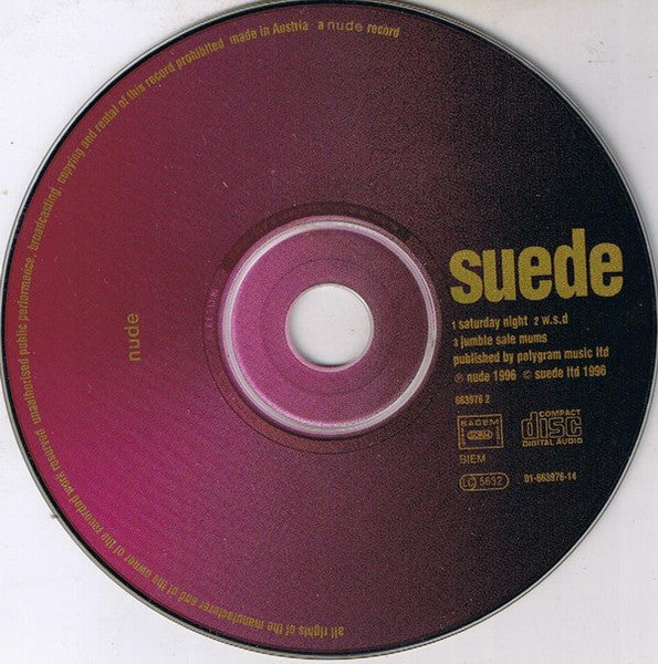 Suede : Saturday Night (CD, Maxi)